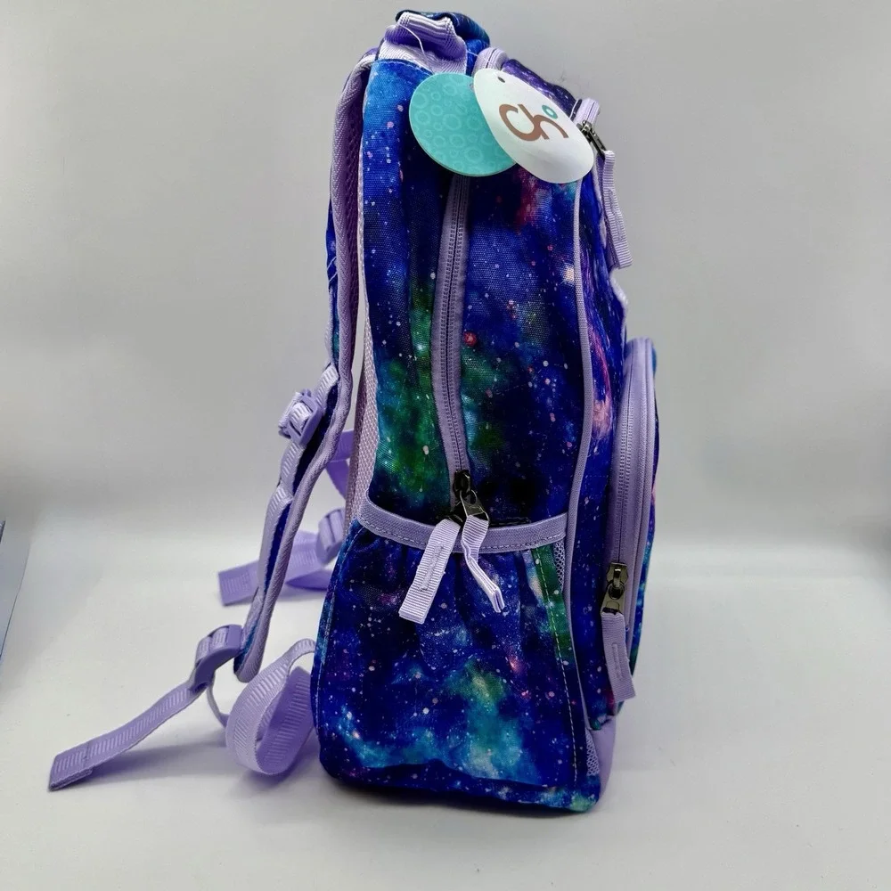 Choco Mocha‎ Purple Galaxy Backpack for Teen Girls 17